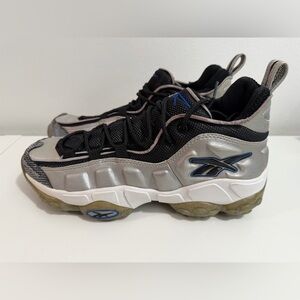 Vintage Original Reebok drive DMX Metallic Silver and Black Sneakers